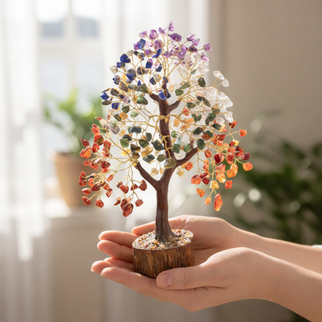 Seven Chakra Crystal Tree For Balance, Healing & Positivity