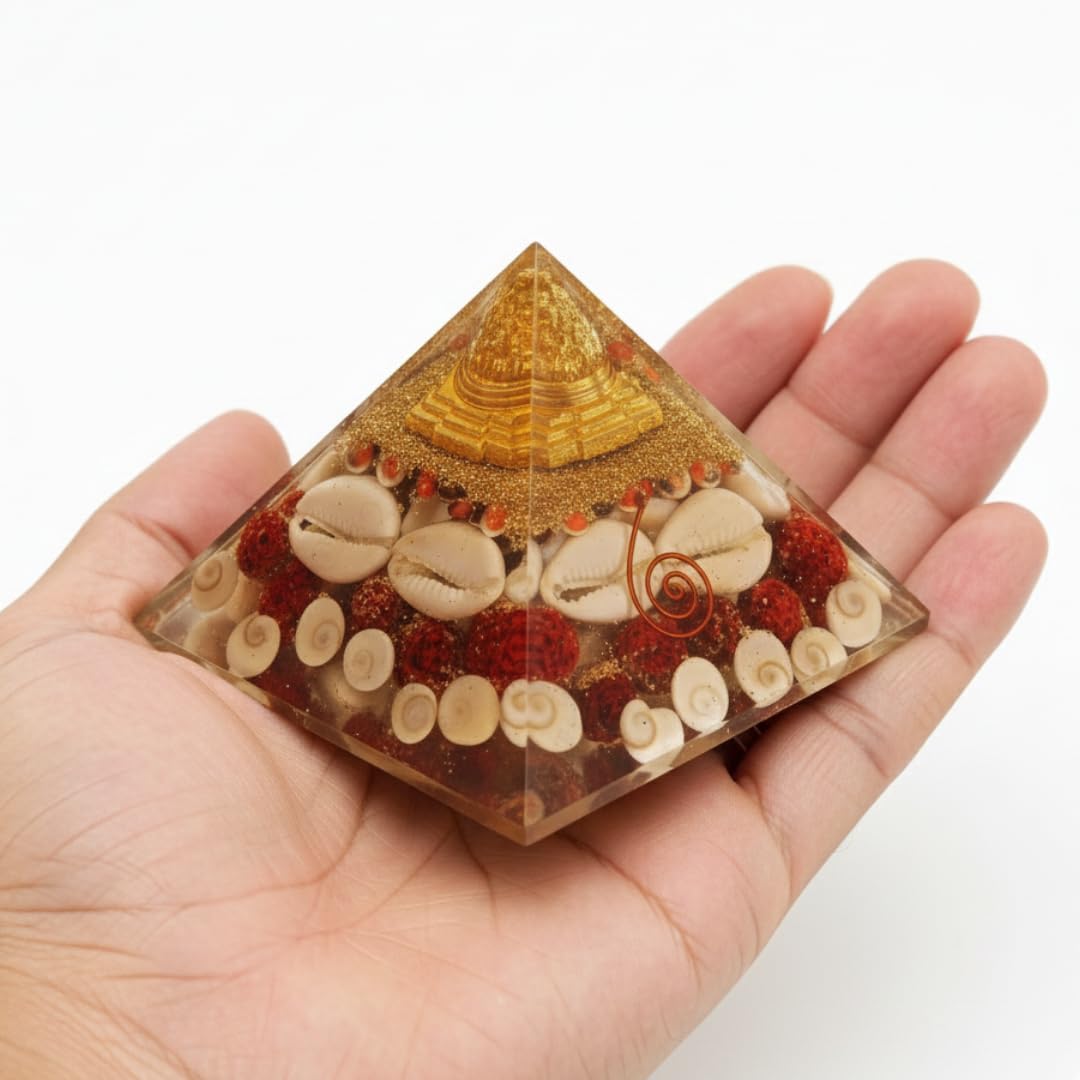 Shree Yantra Orgone Pyramid For Prosperity, Positivity & Personal growth