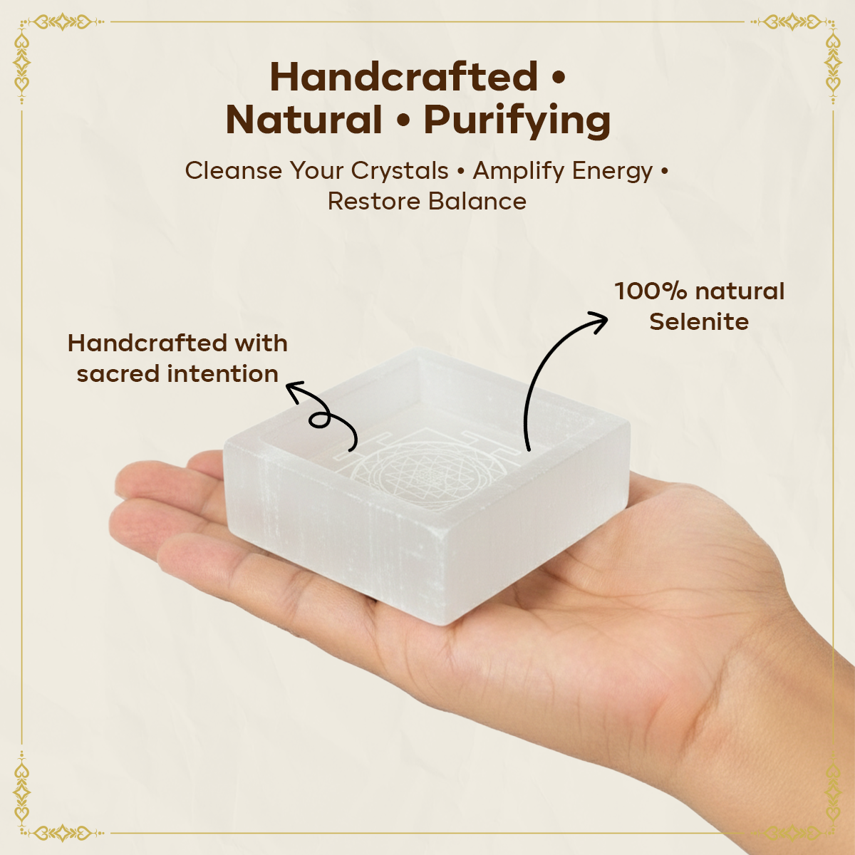 Selenite Charging Plates – Cleanse, Recharge, and Amplify Your Crystal Energy