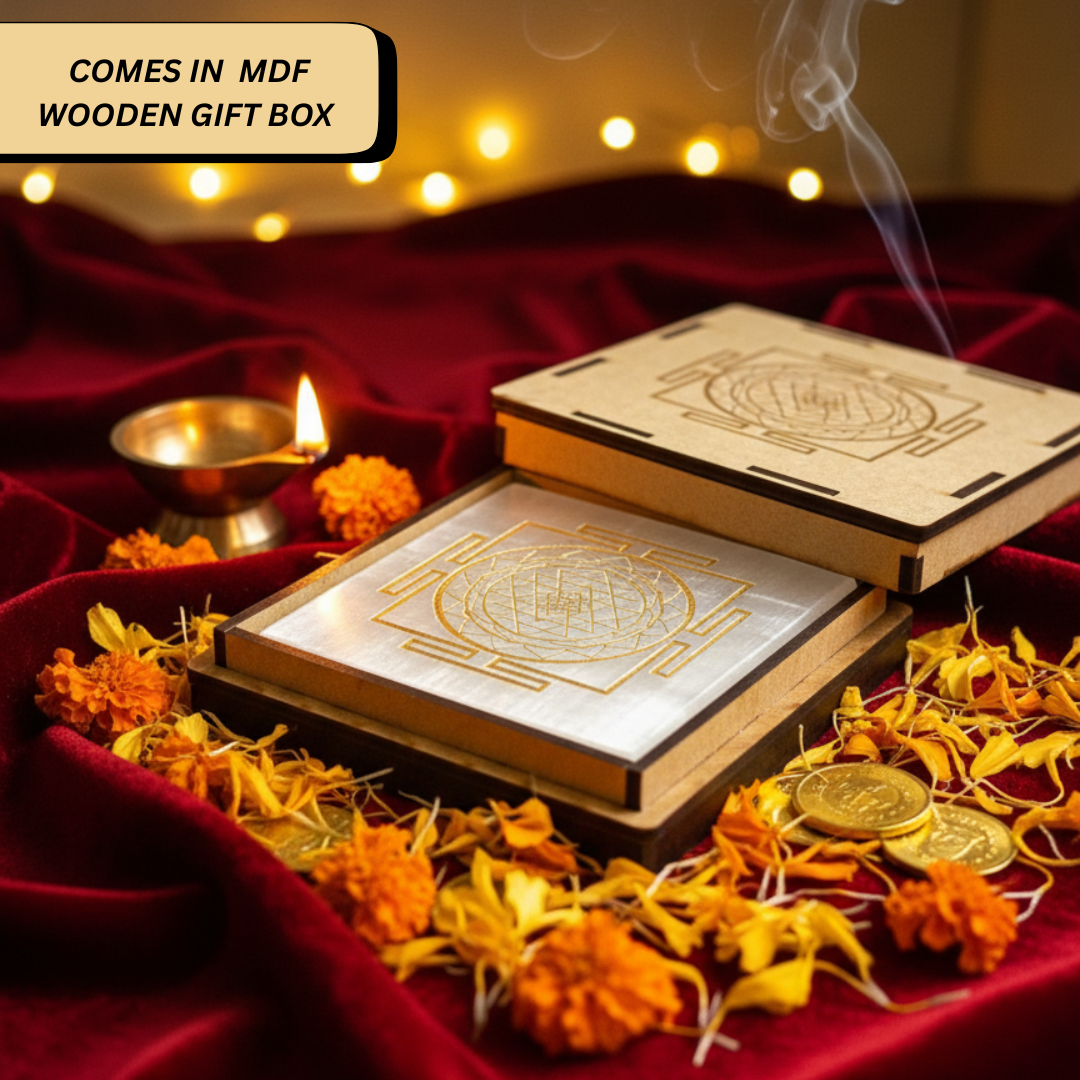 Shree Yantra on Selenite Plate