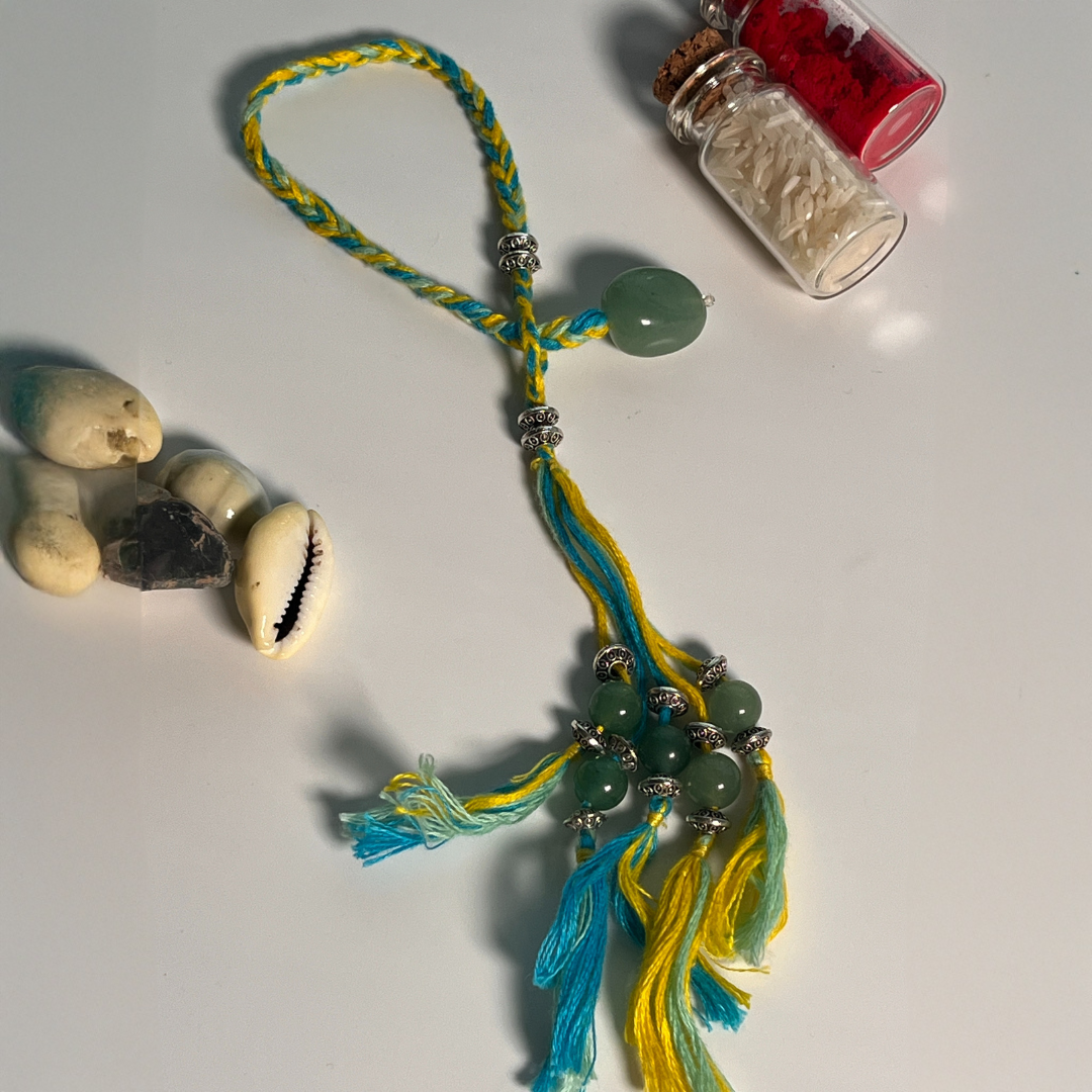 Designer Green Aventurine Bracelet Lumba for Prosperity & Success