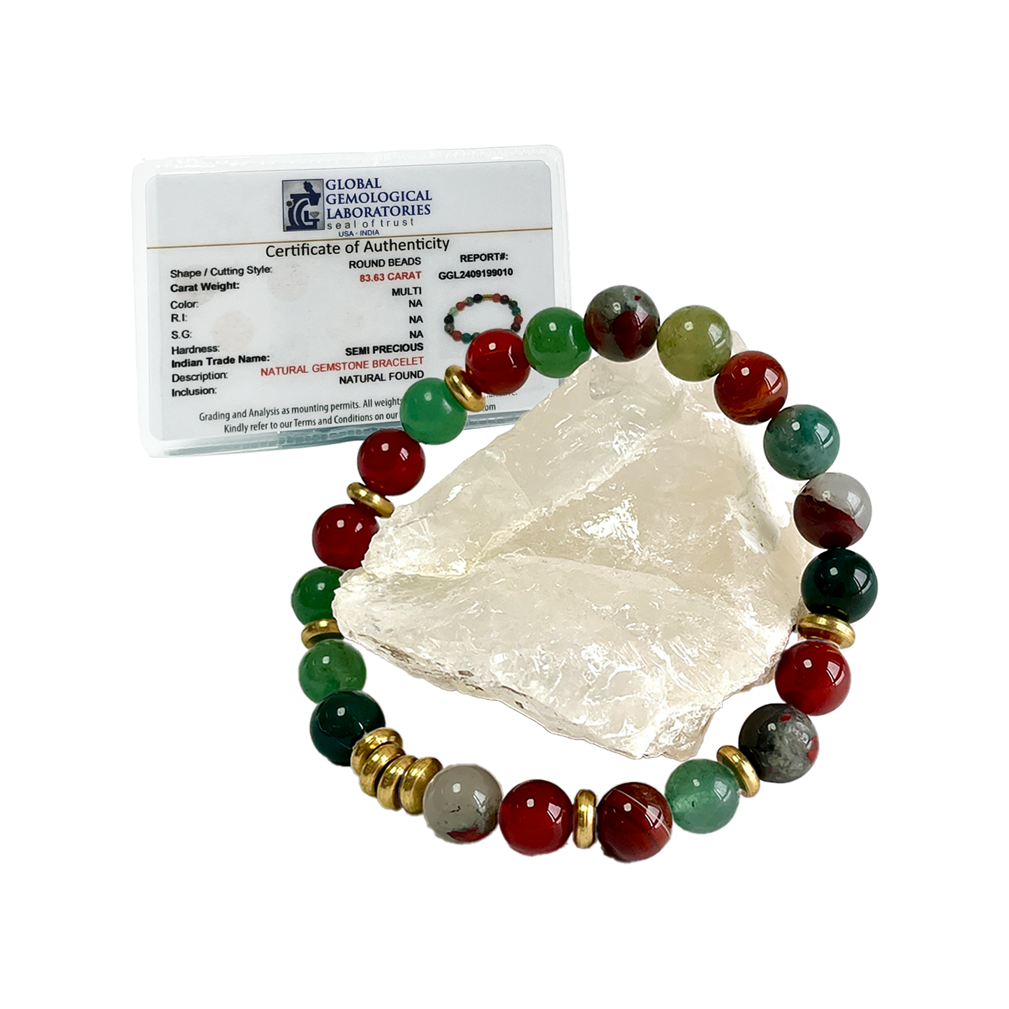 Aries Zodiac Gemstone Bracelet