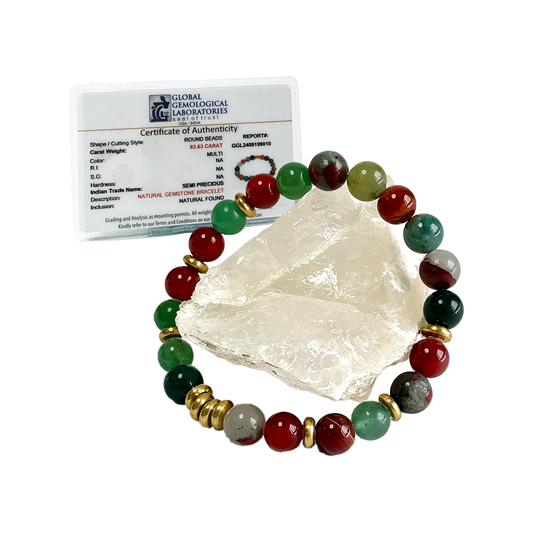 Aries Zodiac Gemstone Bracelet