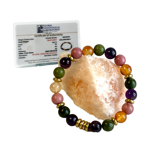 Taurus Zodiac Gemstone Bracelet