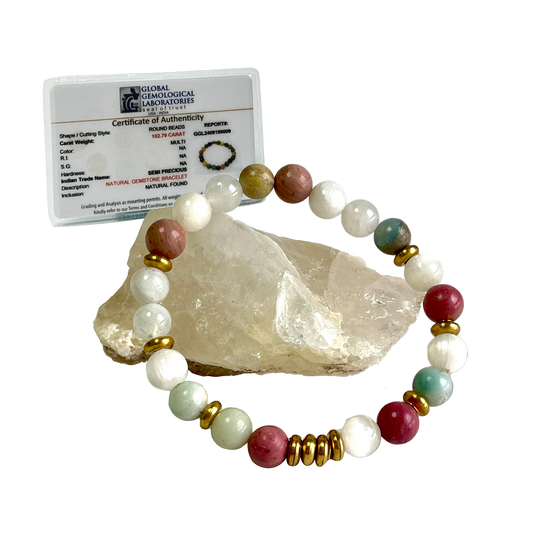 Cancer Zodiac Gemstone Bracelet
