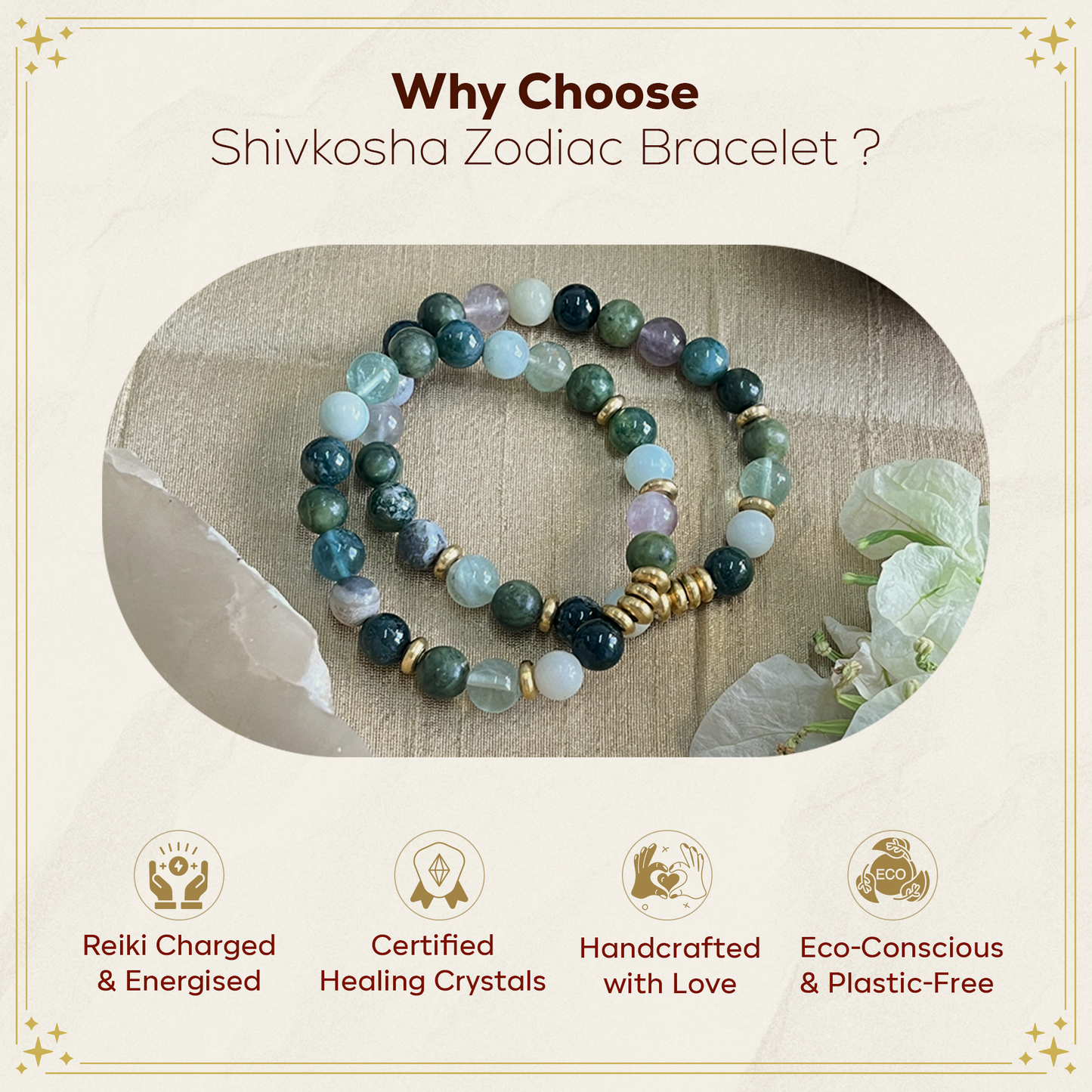 Virgo Zodiac Gemstone Bracelet
