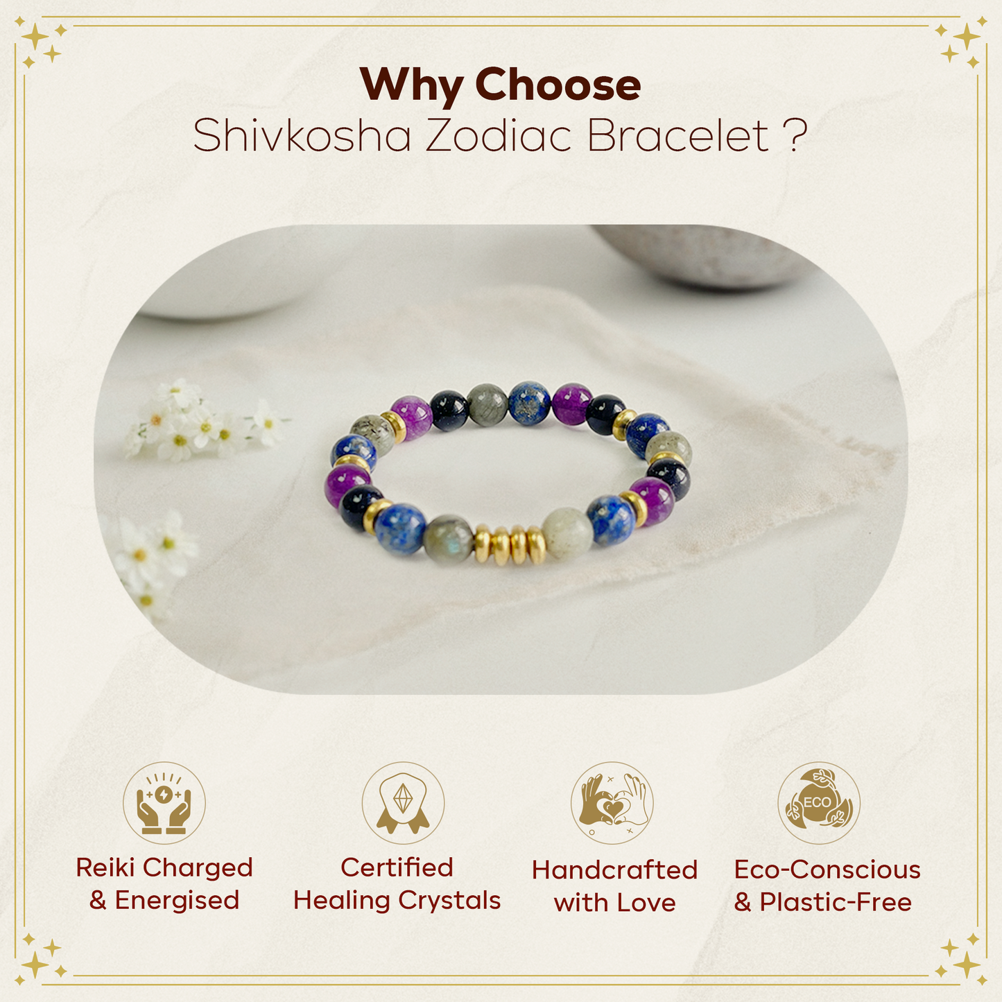Sagittarius Zodiac Gemstone Bracelet