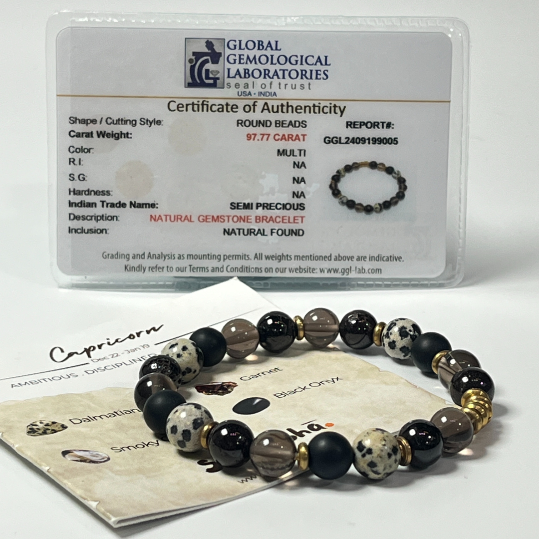 Capricorn Zodiac Gemstone Bracelet