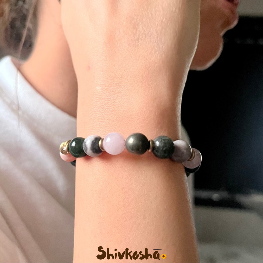 Aquarius Zodiac Gemstone Bracelet