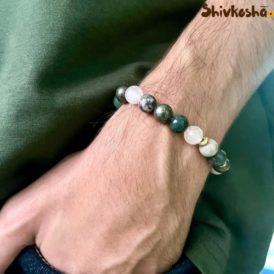 Aquarius Zodiac Gemstone Bracelet