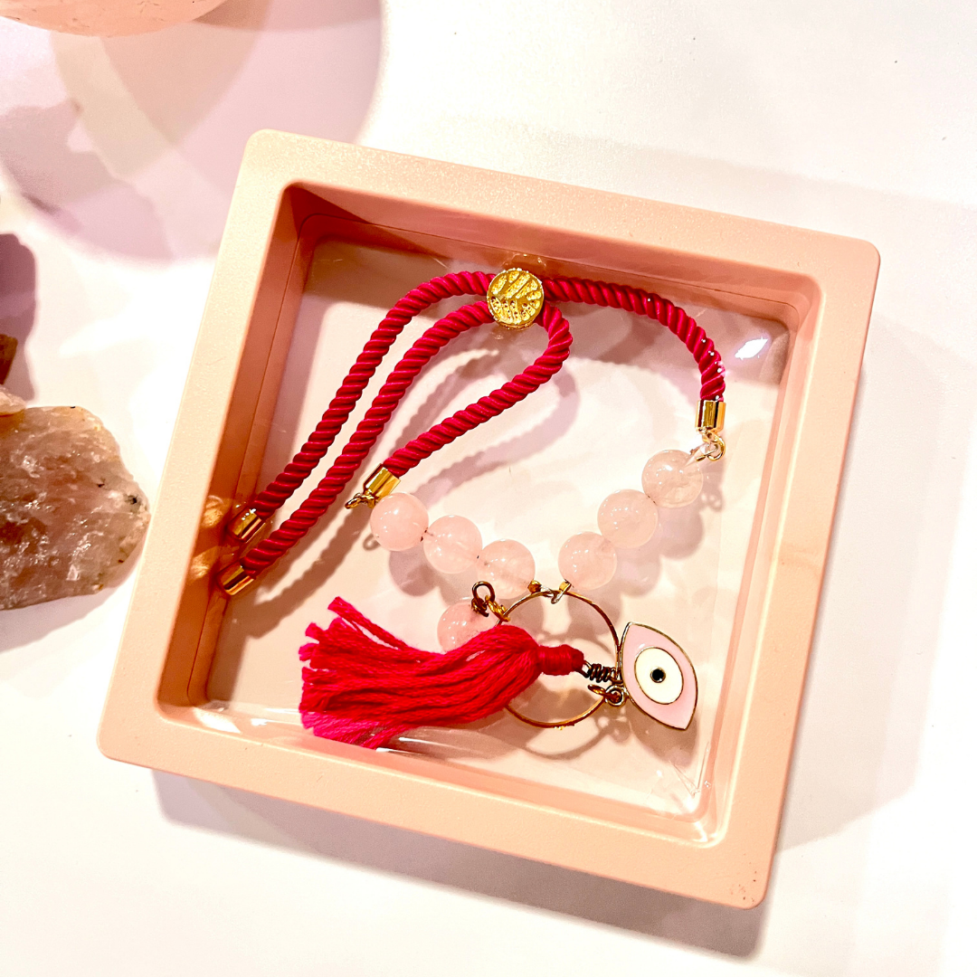 Designer Rose Quartz Bracelet Lumba for Love & Harmony