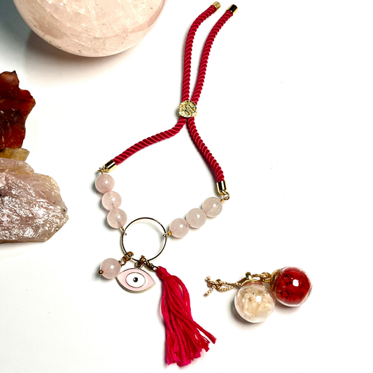 Designer Rose Quartz Bracelet Lumba for Love & Harmony