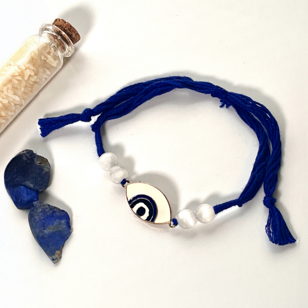 Moonstone Bracelet Rakhi for Protection & Emotional Balance