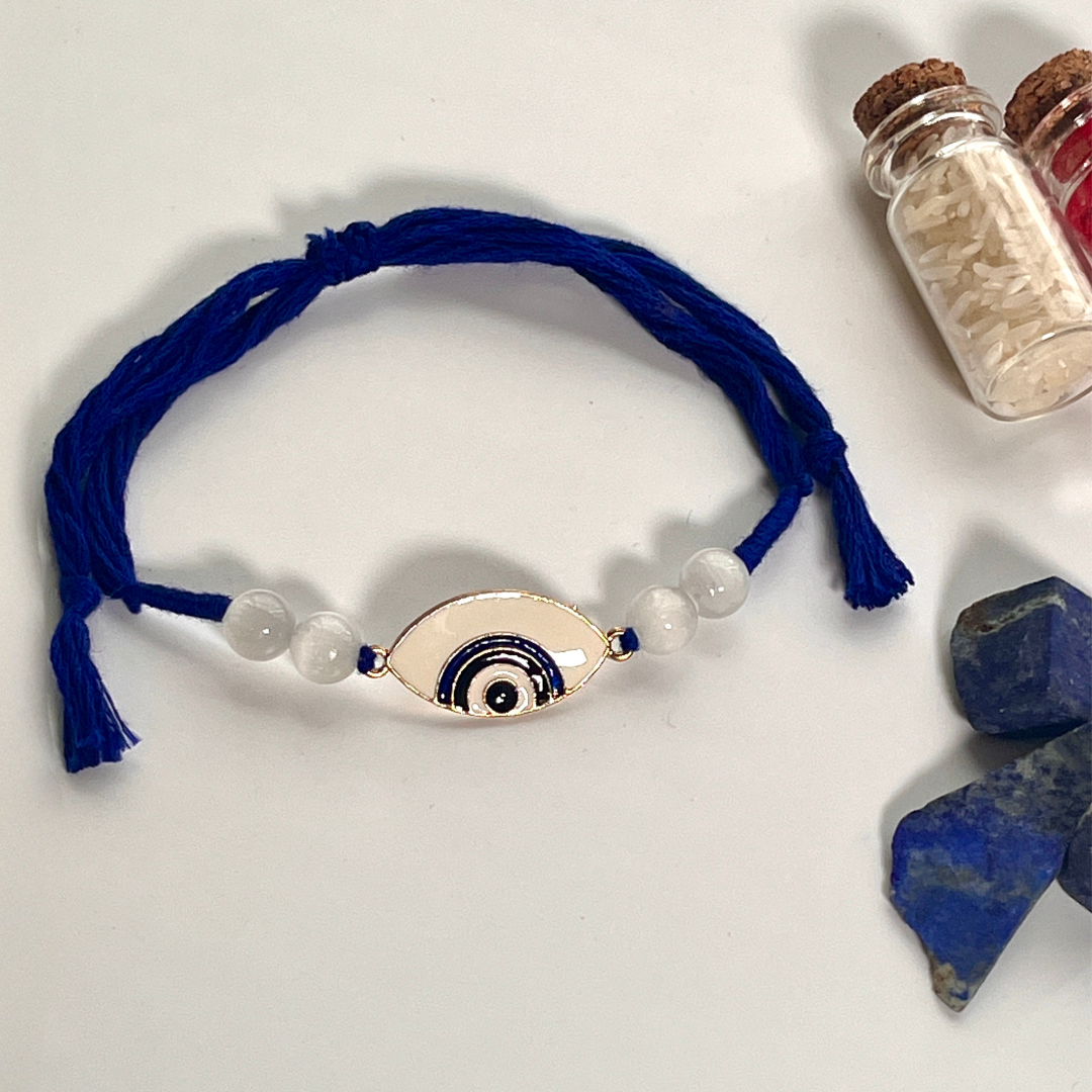 Moonstone Bracelet Rakhi for Protection & Emotional Balance