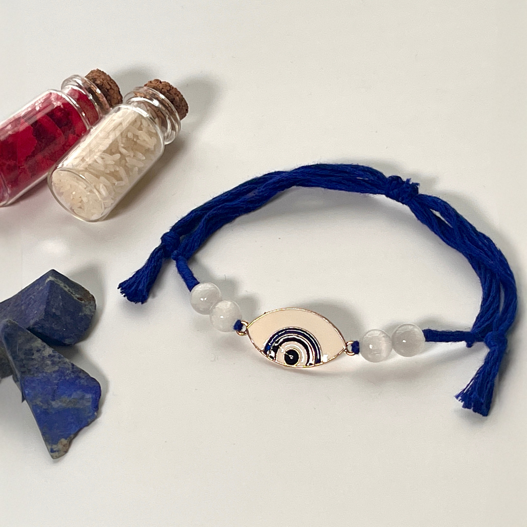 Moonstone Bracelet Rakhi for Protection & Emotional Balance