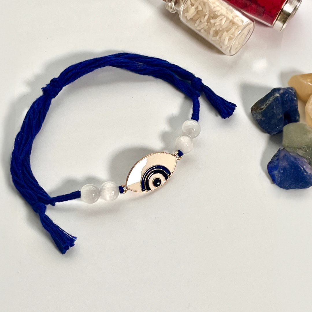 Moonstone Bracelet Rakhi for Protection & Emotional Balance