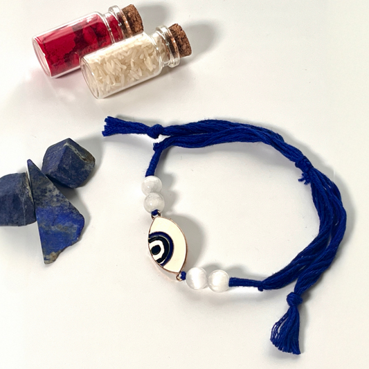 Moonstone Bracelet Rakhi for Protection & Emotional Balance