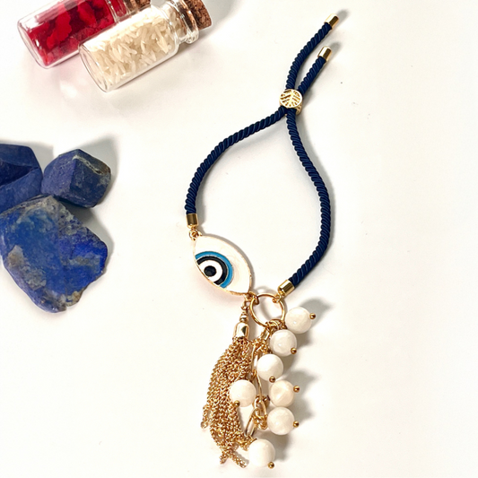 Designer Moonstone Evil Eye Lumba for Protection & Emotional Balance