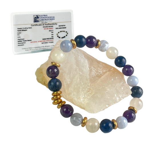 Pisces Zodiac Gemstone Bracelet