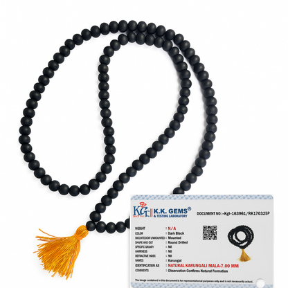 Natural Karungali Jaap Mala | 108 Ebony Wood Prayer Beads for Meditation Pooja & Mantra Chanting