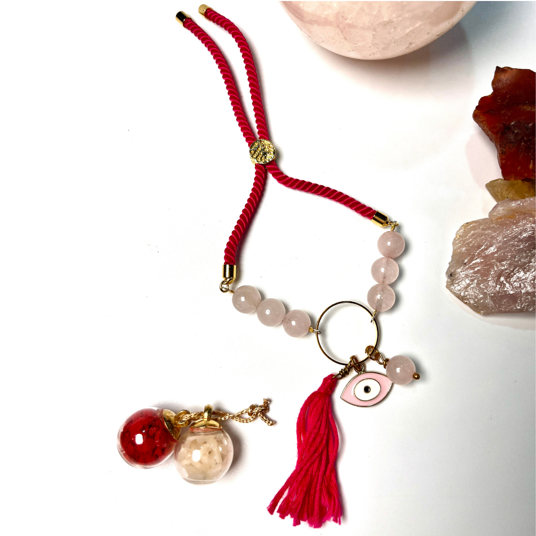Designer Rose Quartz Bracelet Lumba for Love & Harmony