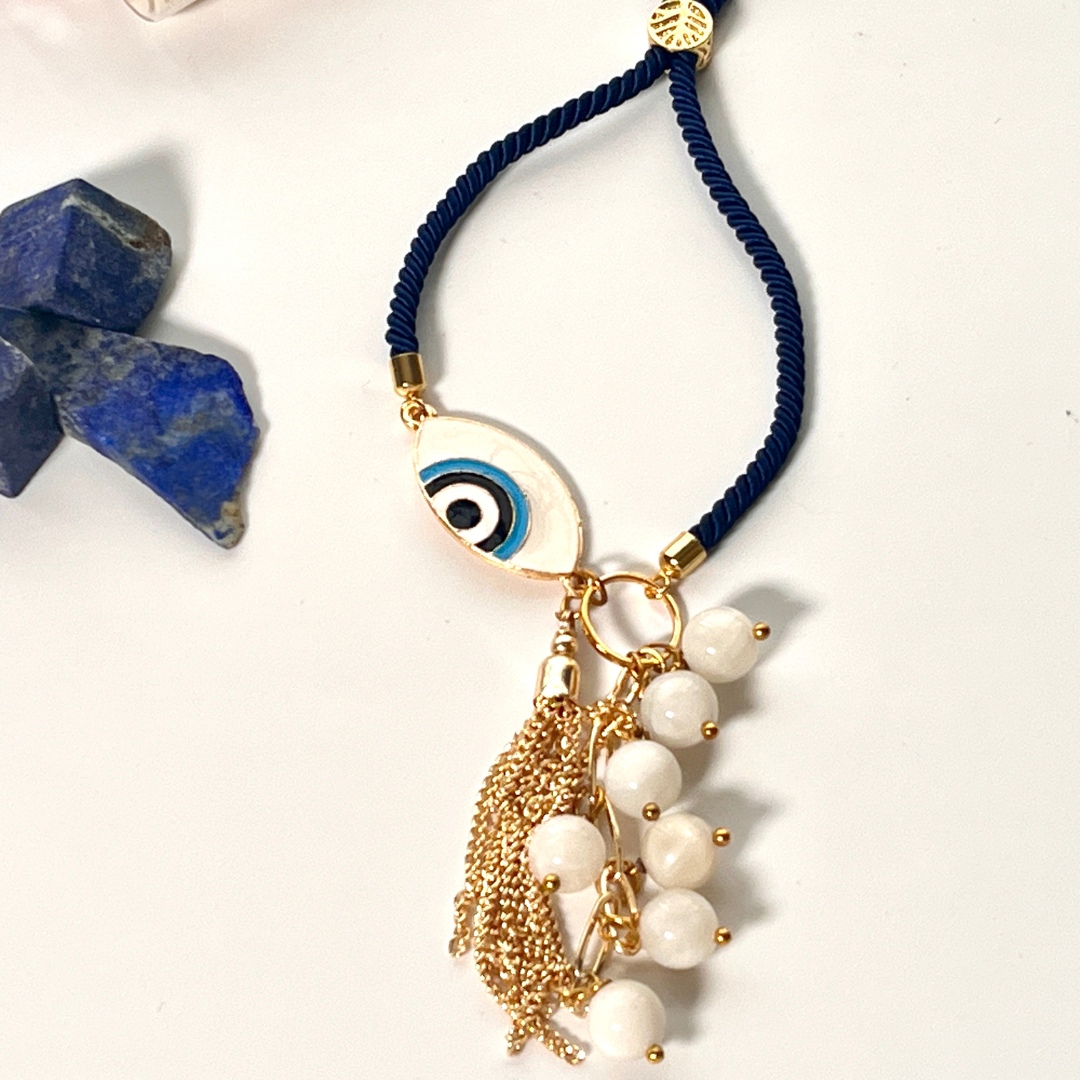 Designer Moonstone Evil Eye Lumba for Protection & Emotional Balance