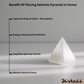 Natural Selenite Crystal Pyramid for Positive Energy, Vastu, Reiki and Chakra Healing