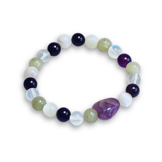 Natural Gemstone Meditation Bracelet for Calm, Balance & Spiritual Energy.