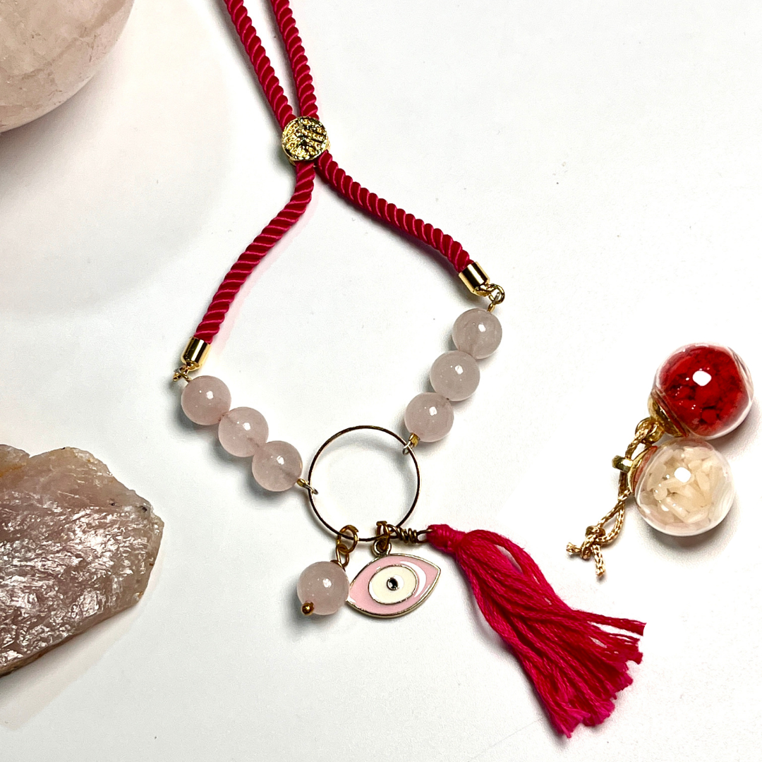 Designer Rose Quartz Bracelet Lumba for Love & Harmony