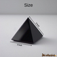 Natural Black Agate Pyramid - Protection, Energy & Healing for Home Decor, Reiki & Vastu