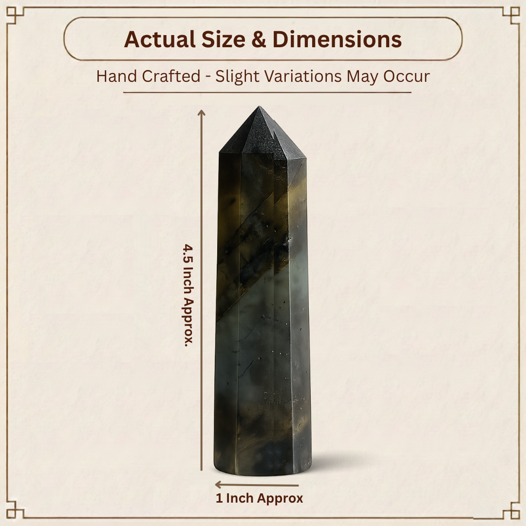 Mystic Labradorite Tower – Stone of Transformation, Enhance Inner Strength & Protection