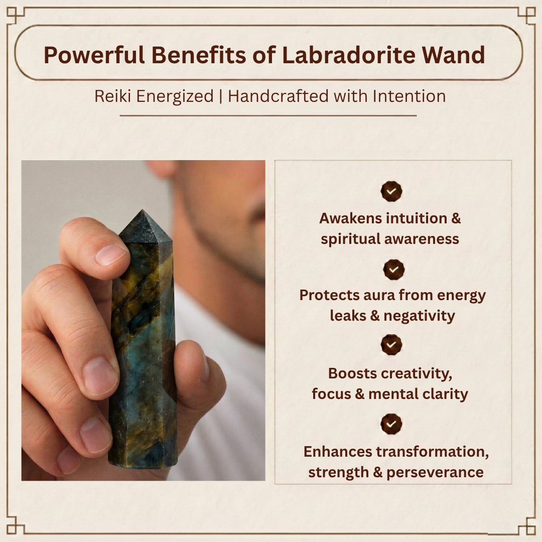 Mystic Labradorite Tower – Stone of Transformation, Enhance Inner Strength & Protection