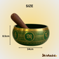Green Tibetan Singing Bowl – Handcrafted Sound Healing Instrument