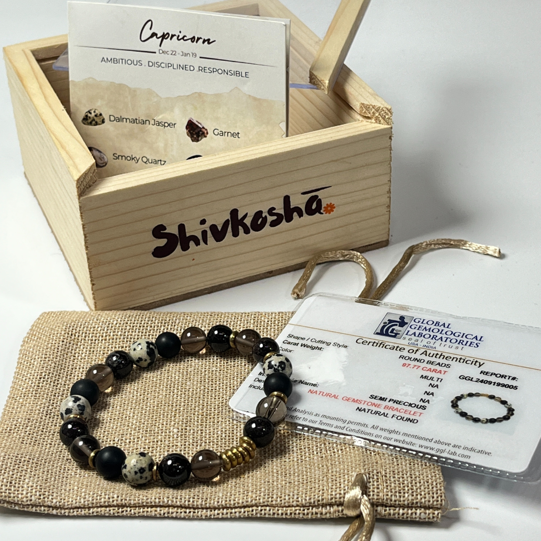 Capricorn Zodiac Gemstone Bracelet