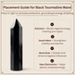 Natural Black Tourmaline Tower for Energy Protection, Grounding, and Negative Vibes Removal