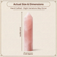 Natural Rose Quartz Tower – Crystal of Love, Harmony, Healing & Positive Energy for Home Decor