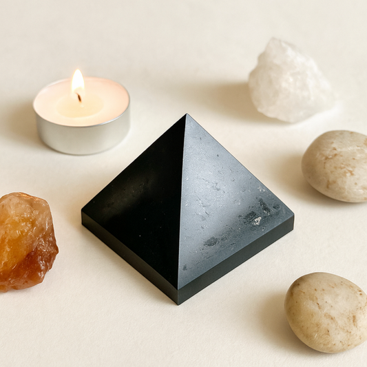 Natural Black Tourmaline Pyramid for EMF Protection, Energy Healing & Negative Energy.