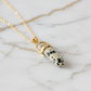 Dalmation Jasper Crystal Pendant with Gold-Tone Chain