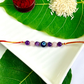 Amethyst & Rose Quartz Rakhi with Evil Eye – Love, Peace & Protection