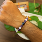 Amethyst & Rose Quartz Rakhi with Evil Eye – Love, Peace & Protection