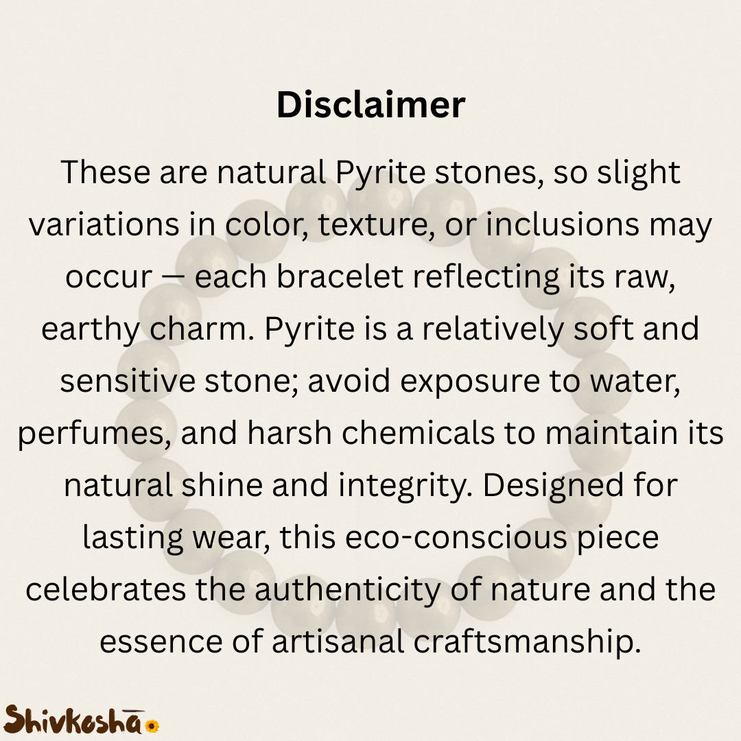 Pyrite Bracelet – Natural Wealth, Success & Protection Crystal