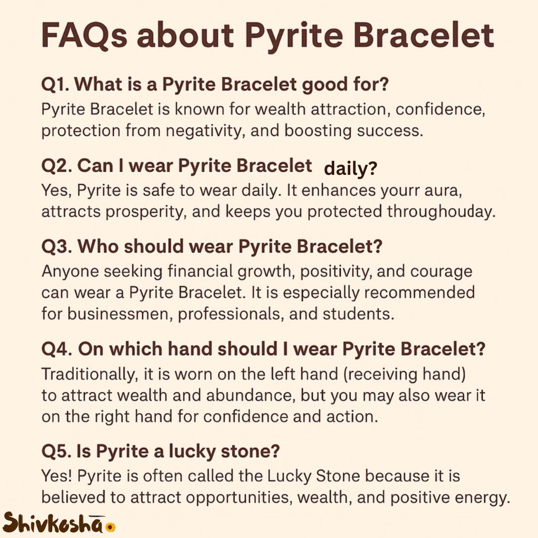 Pyrite Bracelet – Natural Wealth, Success & Protection Crystal