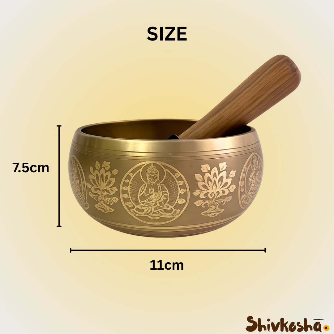 Bronze Tibetan Singing Bowl – Handcrafted Sound Healing Instrument