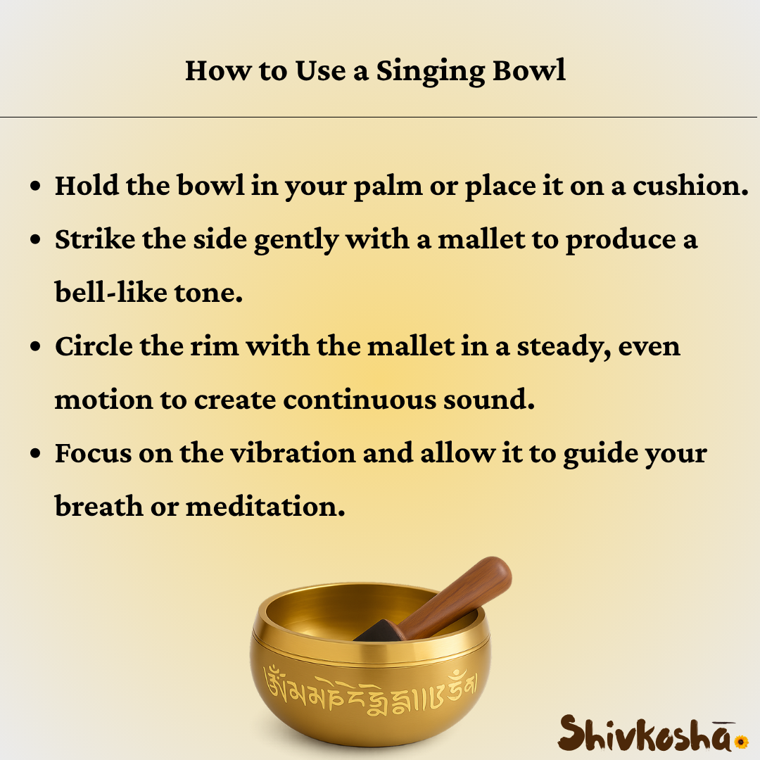 Bronze Tibetan Singing Bowl – Handcrafted Sound Healing Instrument