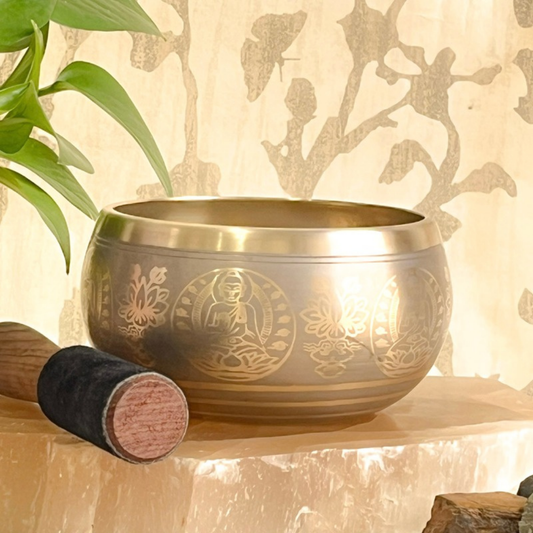 Bronze Tibetan Singing Bowl – Handcrafted Sound Healing Instrument