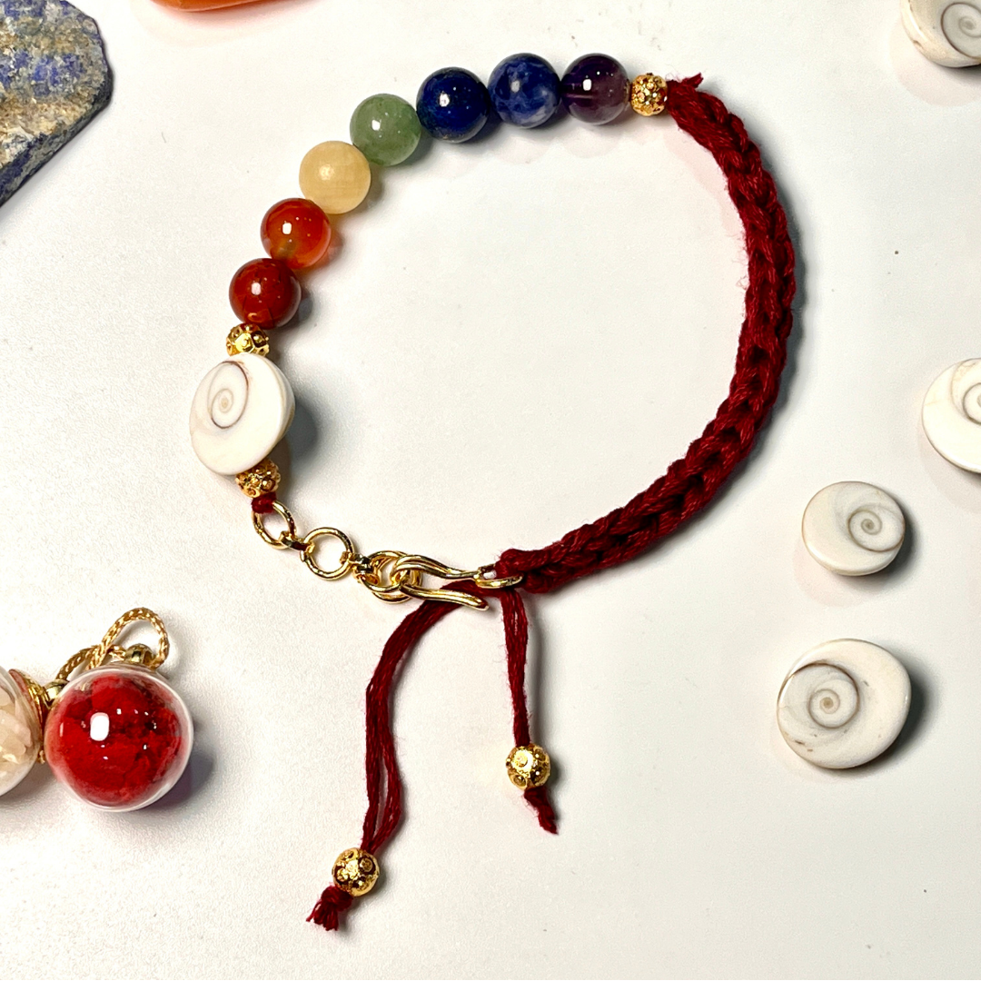 7 Chakra Bracelet Rakhi for Chakra Balancing & Protection