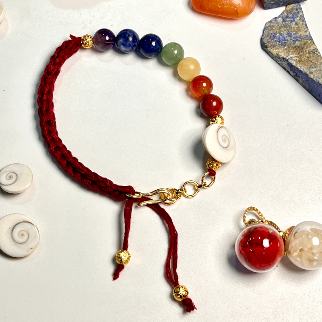 7 Chakra Bracelet Rakhi for Chakra Balancing & Protection
