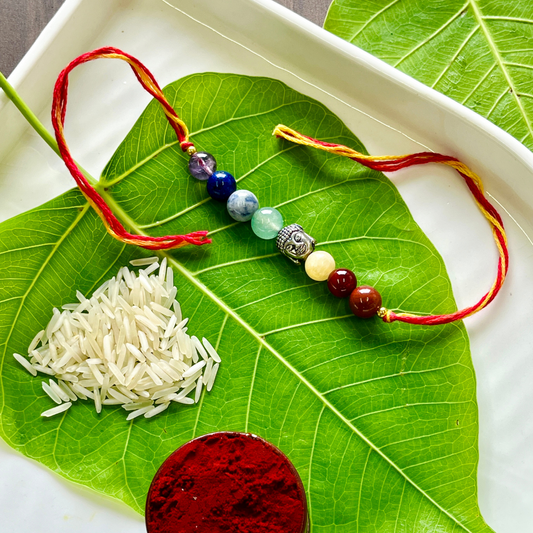 7 Chakra Rakhi with Buddha Charm – Balance, Peace & Protection