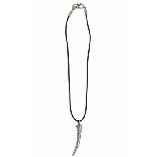 Divine Raksha Kavach Fang Necklace | Ancient Protection Talisman for Aura Shielding & Spiritual Strength
