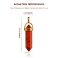 Red Jasper Crystal Pendant with Gold-Tone Chain